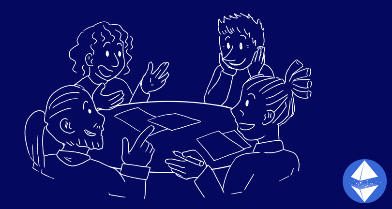 Représentation de l'esprit du Max De Culture avec des personnes qui échangent autour d'une table.